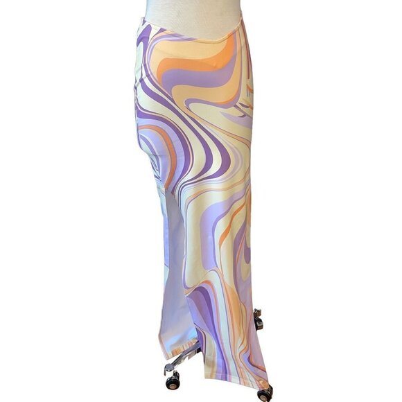 Farai London X REVOLVE Joelle Maxi Skirt in Muted Swirl Small - Picture 4 of 8